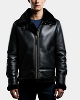 Mens Classic B3 Original Sheepskin Jacket Nova Black